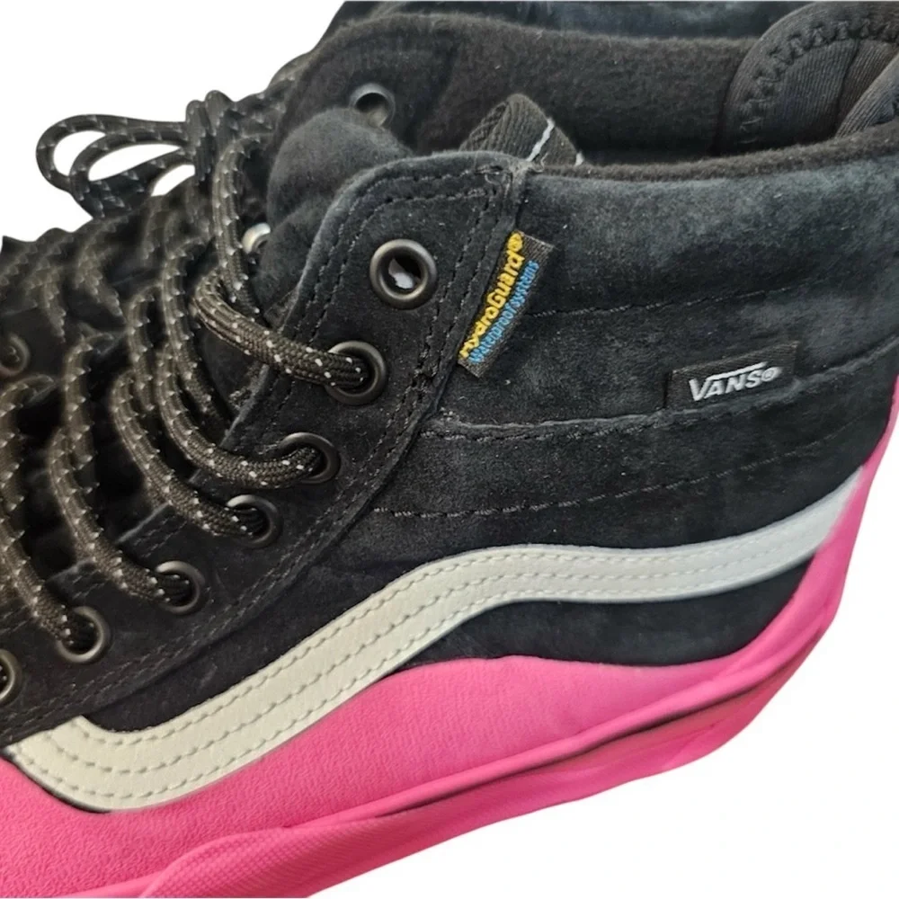 VANS SK8 Hi‎ Dip MTE-2 Hiking Boots Women's Pink Black Suede Duck Shoes NWT